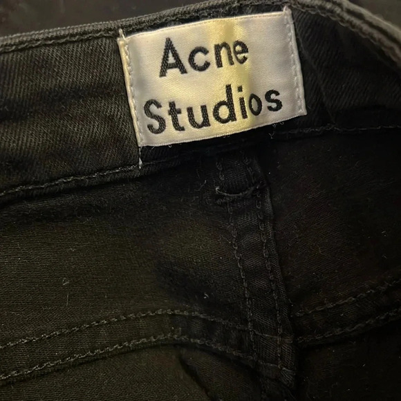 ACNE Studios Pin Black Signature Stretch Skinny Jeans - Picture 9 of 12
